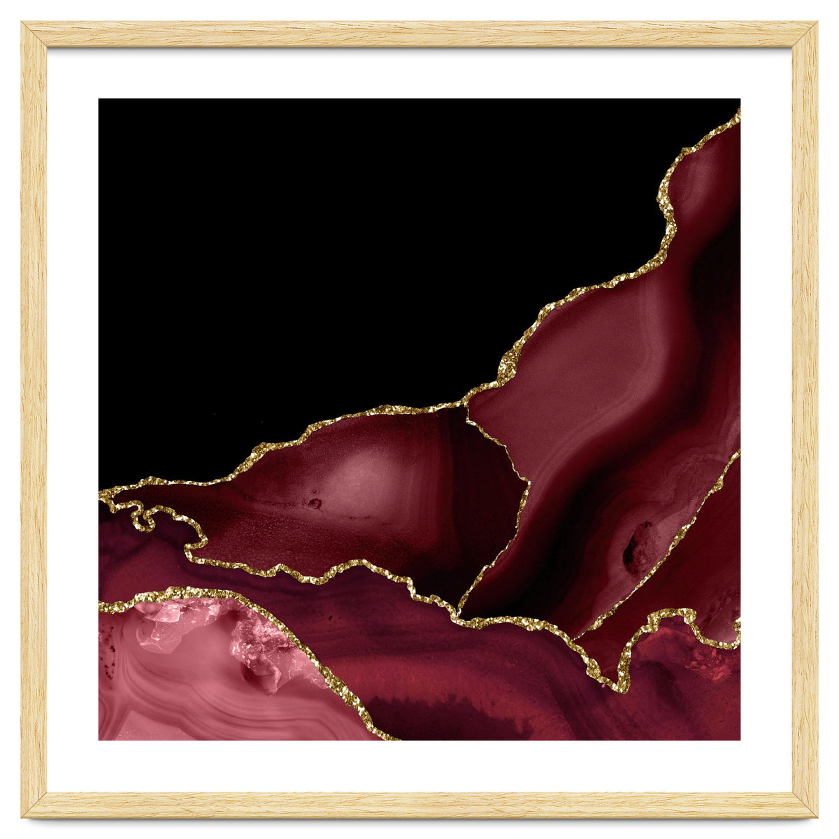 Burgundy & Gold Agate Texture 03