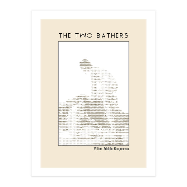 The two bathers (1884) – William-Adolphe Bouguereau (ascii art)  (Print Only)
