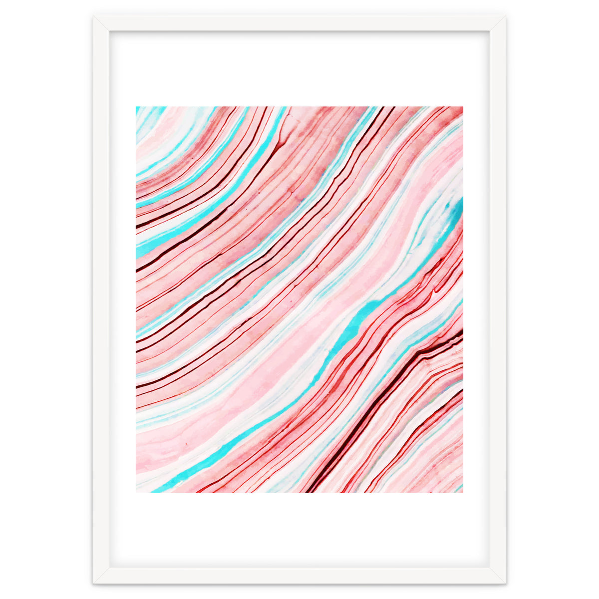 Between the Lines, Pastel Watercolor Abstract Painting, Subtle Neutral Minimal Illustration