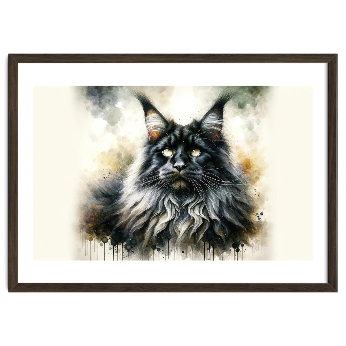 Majestic Long Haired Cat Portrait