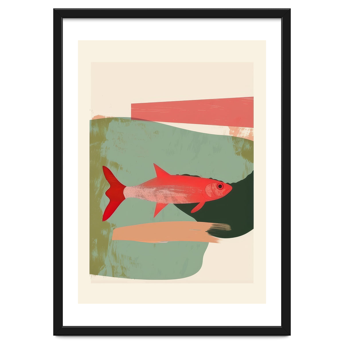 Red Fish Abstract