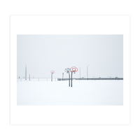 Snow-covered Basketball court (Print Only)