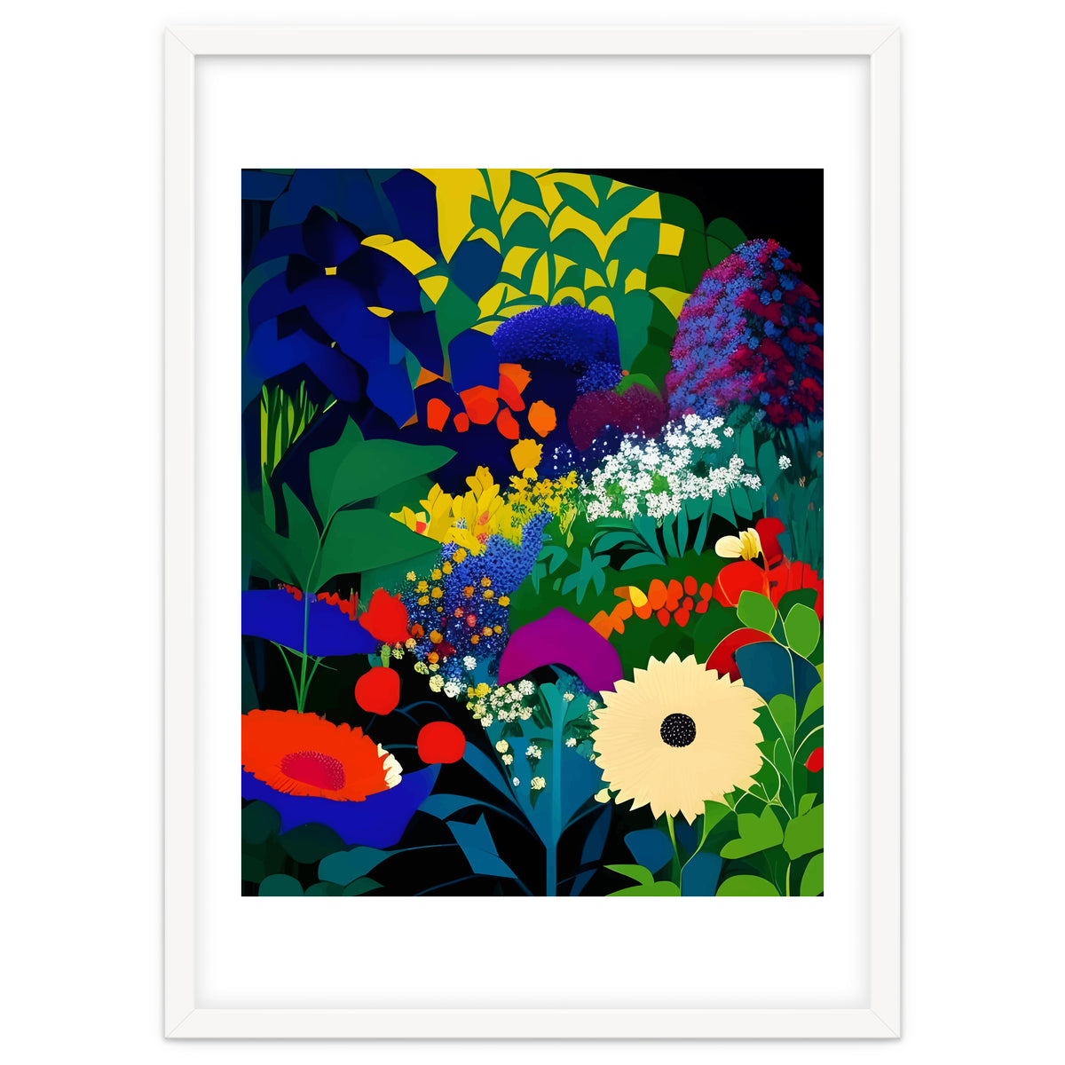 A Beautifully Dark Mind, Botanical Nature Jungle Garden, Eclectic Bohemian Vintage Plants Illustration