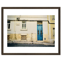 Lisbon Blue door on the street