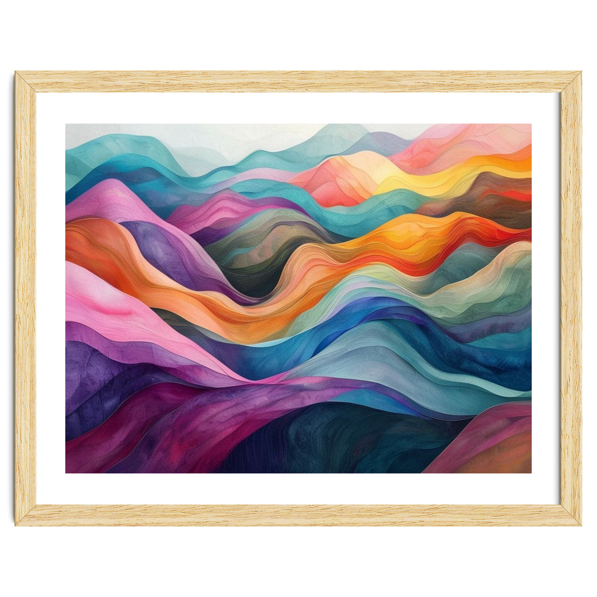 Colorful Abstract Wavy Landscape