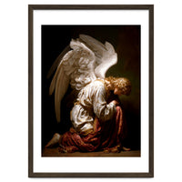 Kneeling Down Angel Renaissance inspired Religious Art