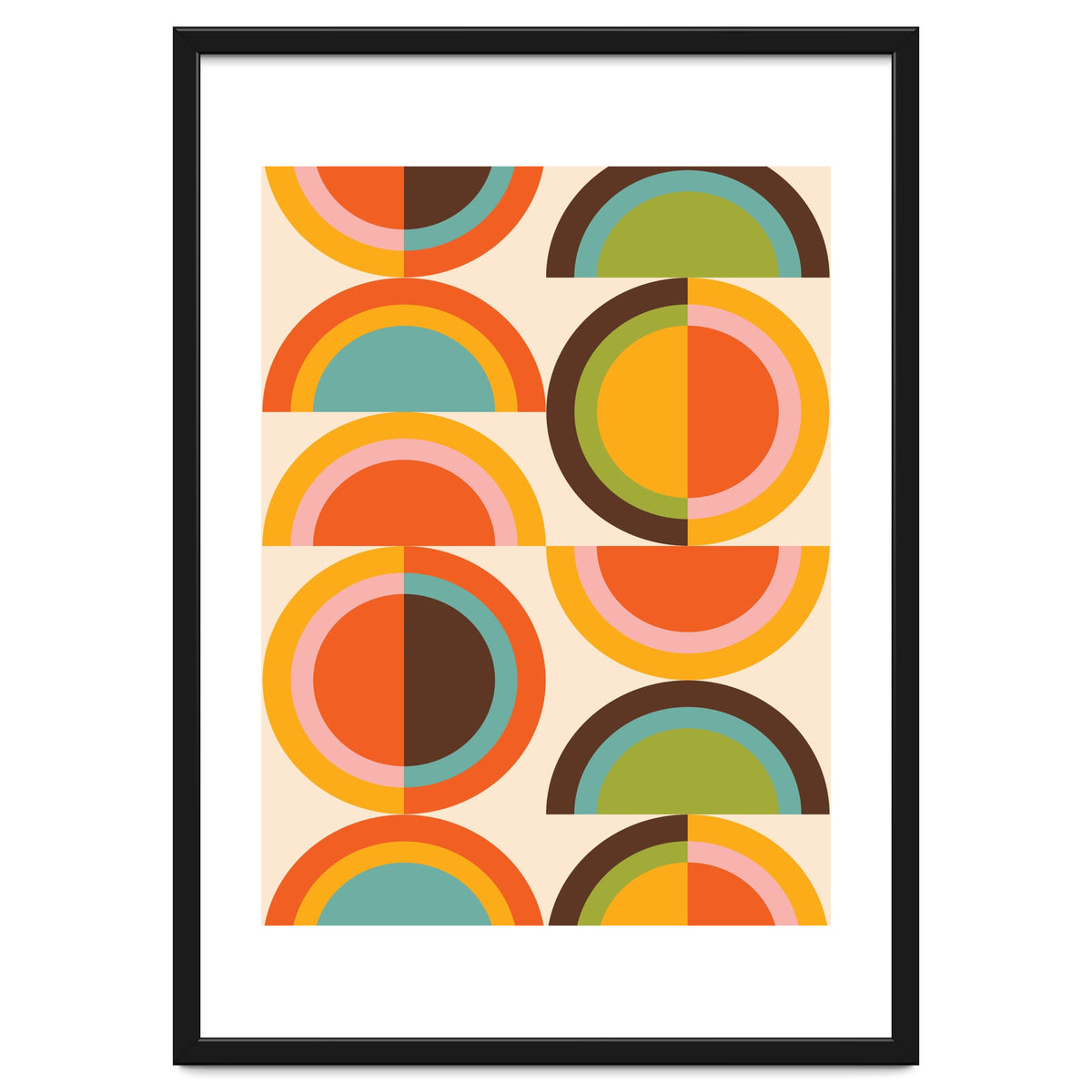 Bauhaus Geometric Rainbow