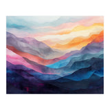 Vibrant Abstract Watercolor Mountain Landscape (Print Only) thumbnail