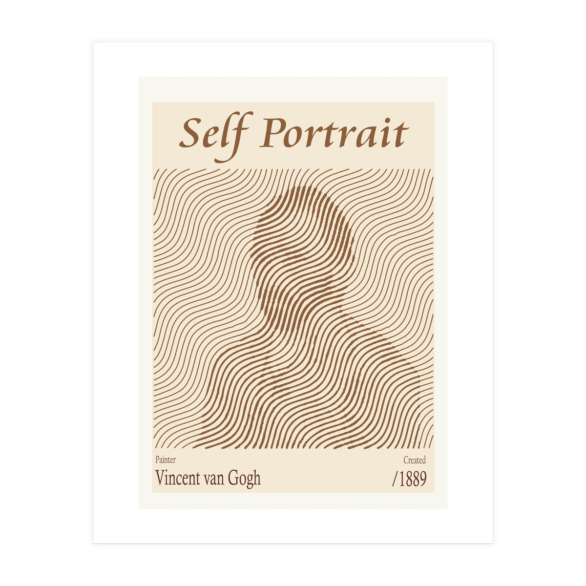 Self Portrait Vincent Van Gogh (1889) (Print Only)