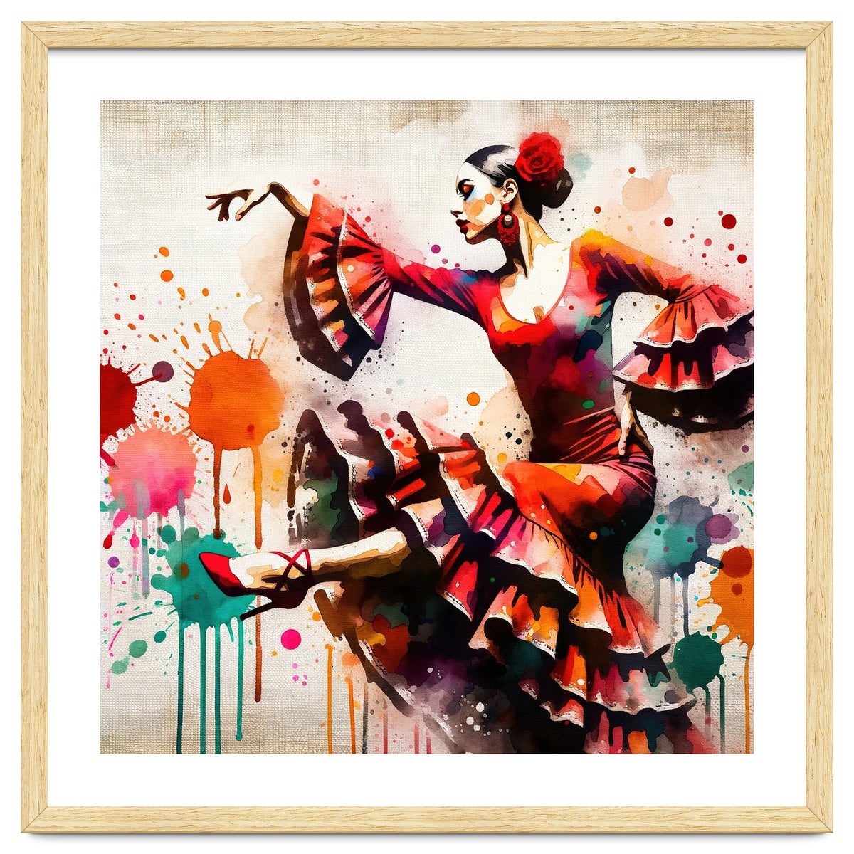 Fiery Flamenco Dancer In Motion