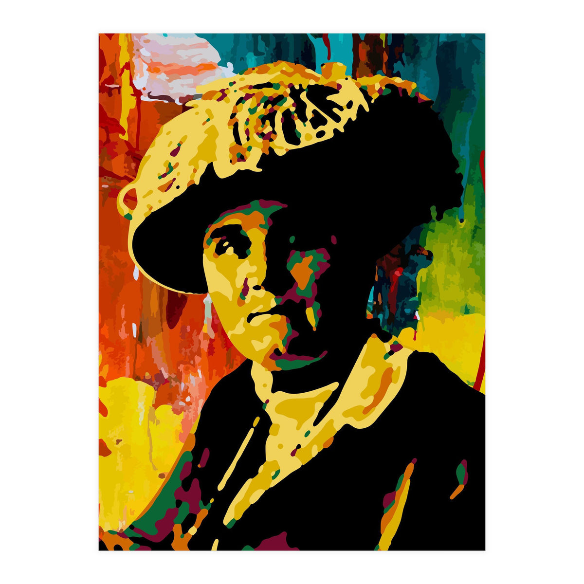 Jane Addams Colorful Abstract Art (Print Only)