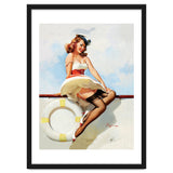 Sailing Pinup Girl With Captain Hat thumbnail