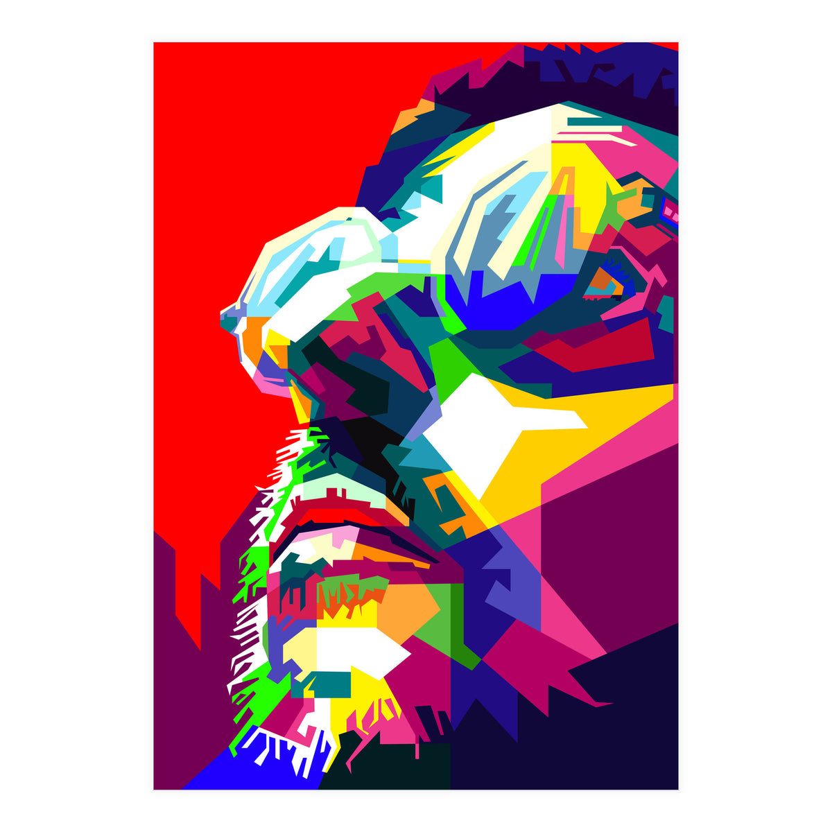 Leon The Professional Hollywood Actor Pop Art WPAP (Print Only)