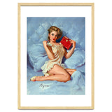 Pinup Sexy Girl Posing With Her Red Book thumbnail