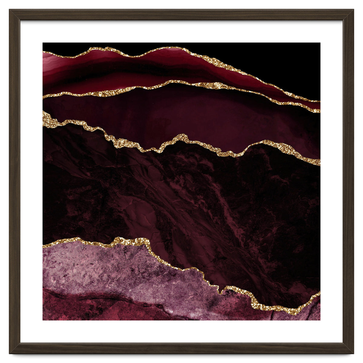 Burgundy & Gold Agate Texture 02