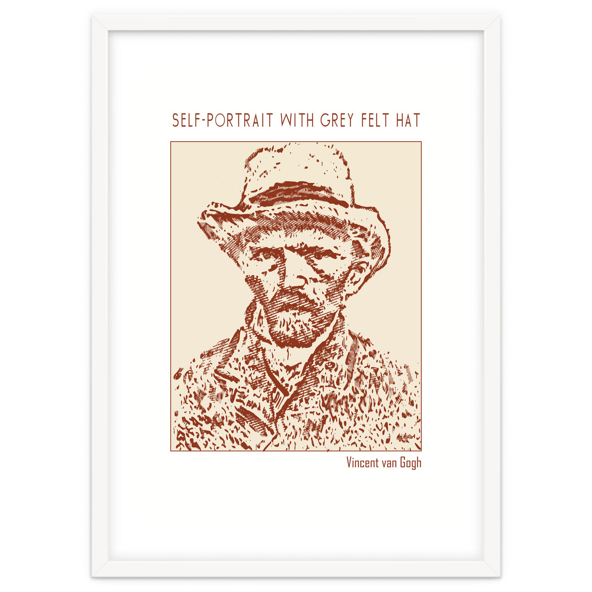 Self Portrait With Grey Felt Hat – Vincent Van Gogh