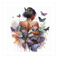 Butterfly Botanical Back (Print Only)