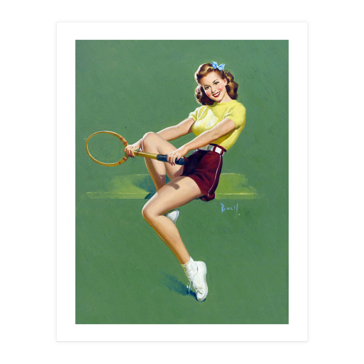 Pinup Tennis Player (Print Only)