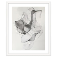 Abstract Black And White Swirling Lines Art