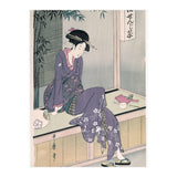 Kitagawa Utamaro (Copy) / 'Mujer sentada en una veranda', ca.  1798; 20th century, Japanese School. (Print Only) thumbnail