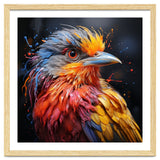 Vibrant Bird With Colorful Splatter Paint thumbnail