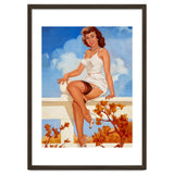 Beautiful Pinup Girl Posing On A Fence thumbnail