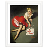Pinup Sexy Girl Posing In Red Dress thumbnail
