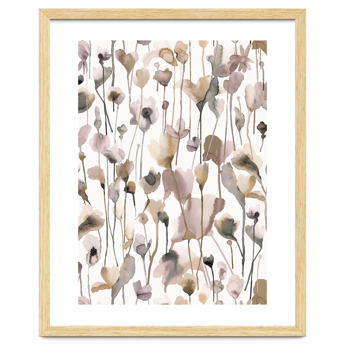 Watercolour Terracotta Wild Flowers