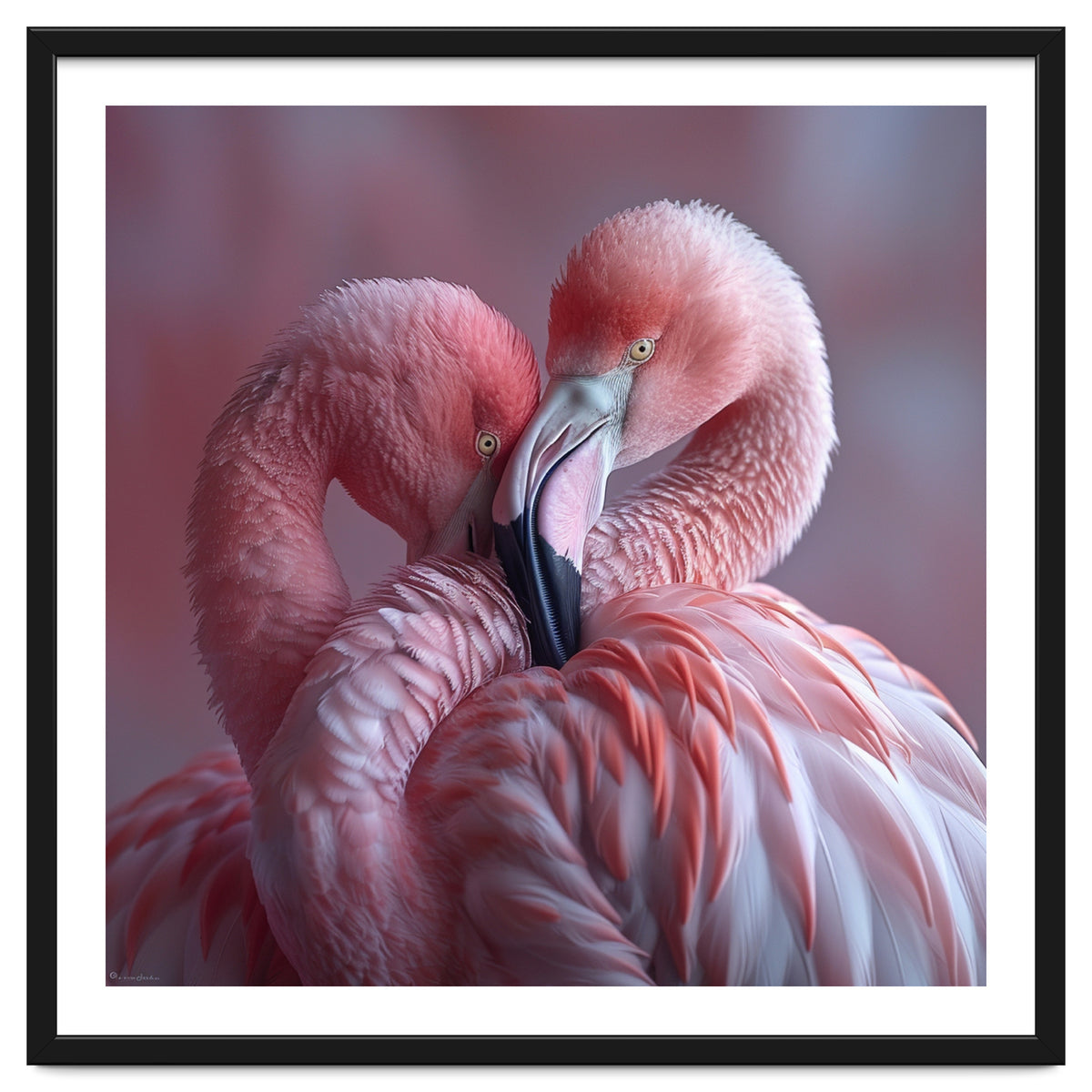 Cute Two Pink Flamingos