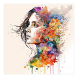 Quiet Muse In Watercolor Blooms (Print Only) thumbnail
