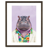 Hippopotamus in Gangster Havana Shirt thumbnail