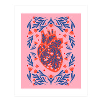 Floral Anatomical Heart (Print Only)