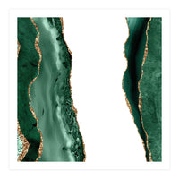 Emerald & Gold Agate Texture 14 (Print Only)