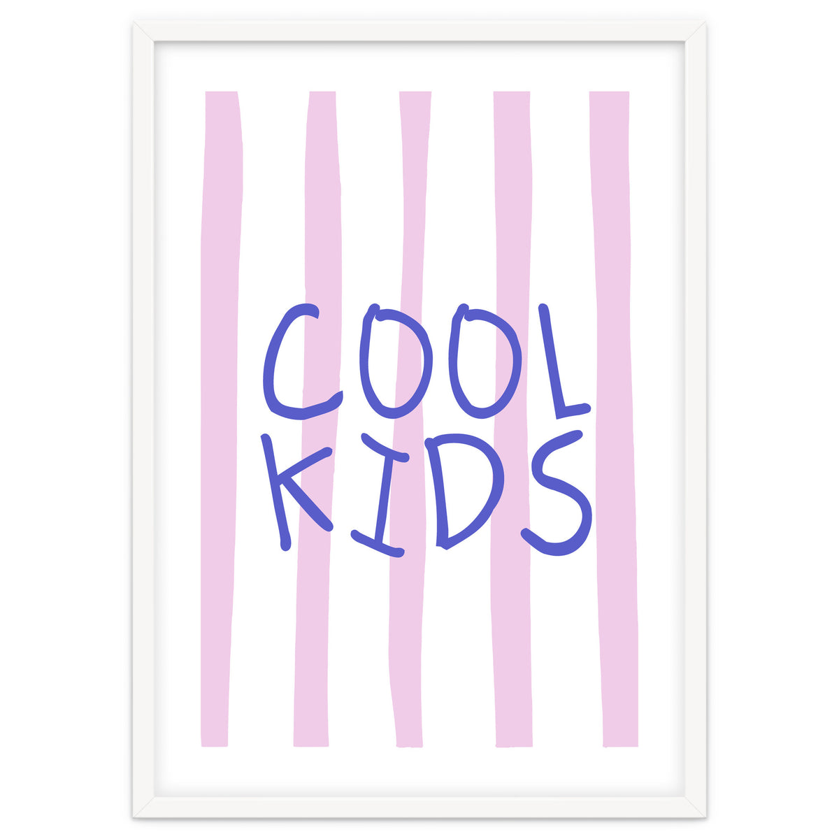 Cool Kids Club, Fun Playful Quote Print for Kids Room and Playroom Decor