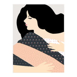 Not Today, Sleepy Lazy Woman In Bed, Quirky Eclectic Blanket Cozy Sleep In Illustration (Print Only) thumbnail