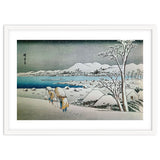 SNOW LANDSCAPE - JAPANESE ENGRAVING - 19TH CENTURY. thumbnail