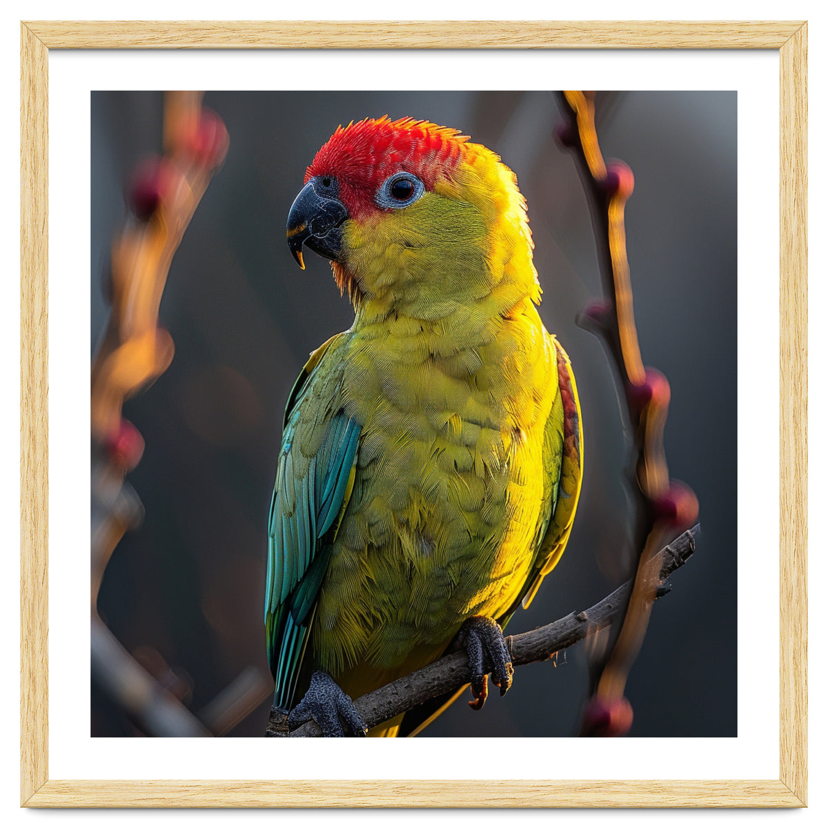 Close Up Of A Colorful Jenday Conure