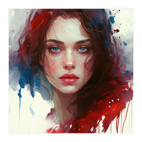 Modern Fairy Tale Blue Eyed Portrait (Print Only)