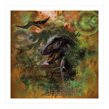 Dinosaur Jurassic T-Rex Collage (Print Only) thumbnail