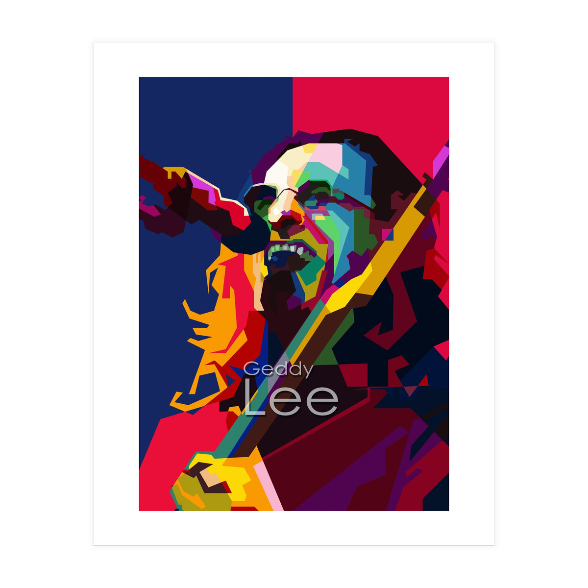 Geddy Lee RUSH Singer Pop Art WPAP (Print Only)