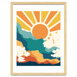 Sunrise Mindset, Positivity Optimism Self Love Self Care Growth, Nature Retro Eclectic Bohemian Peace Contemporary thumbnail