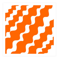 Slanting Orange Wavy Pattern (Print Only)