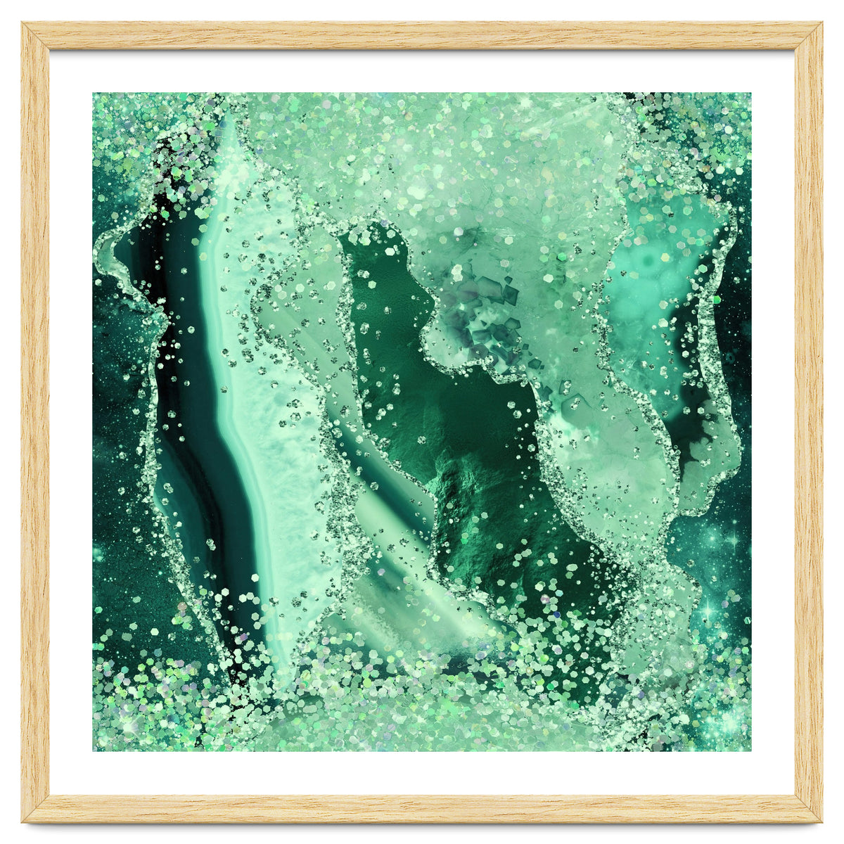 Emerald Glitter Agate Texture 03