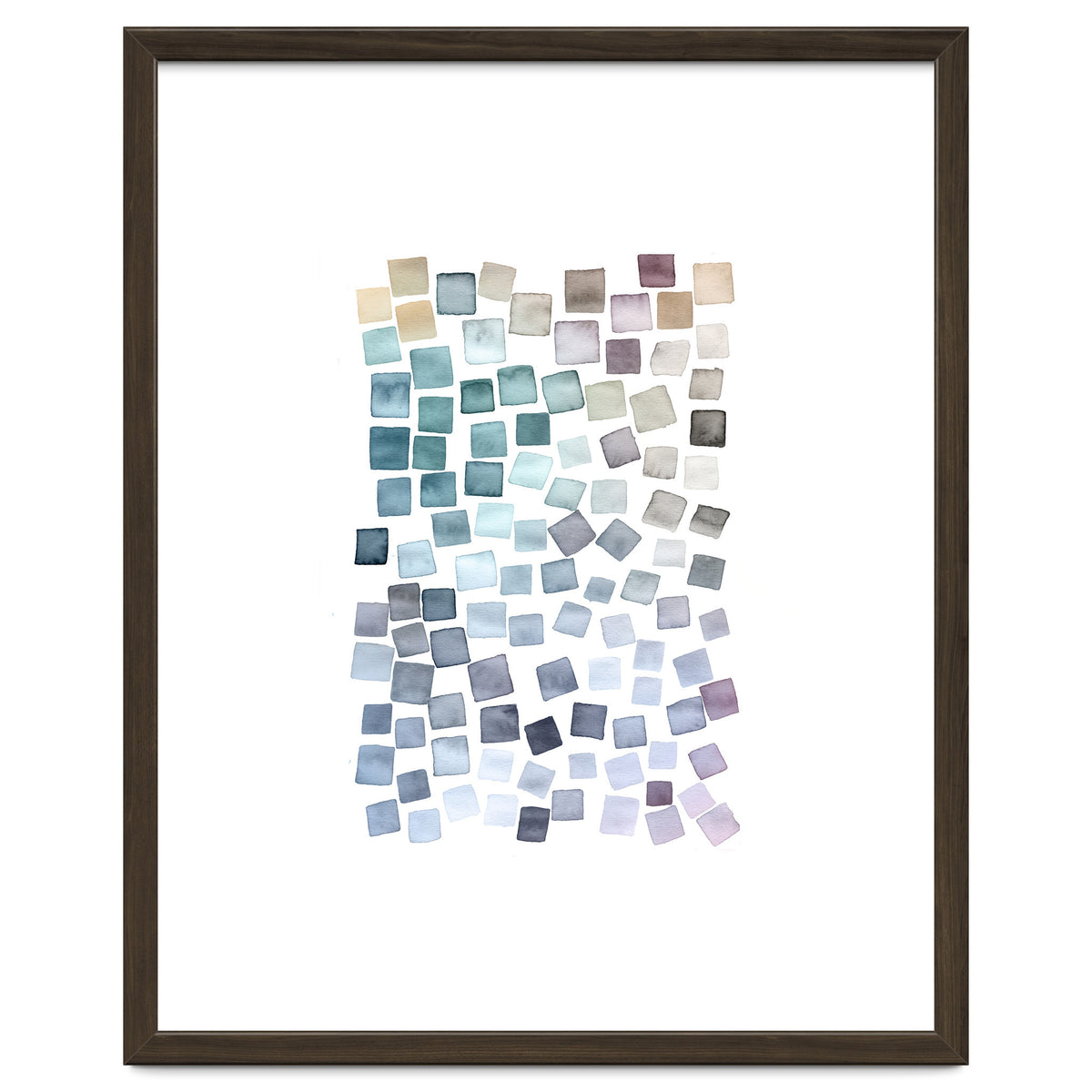 Watercolor Geometric Square Shapes Cozy