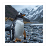 Gentoo Penguin Standing On A Rocky Shore (Print Only) thumbnail