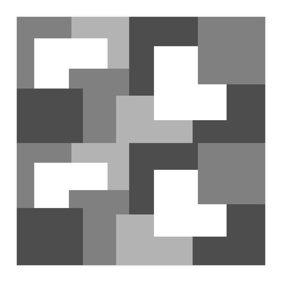 Grey Abstract Square Tiles (Print Only)