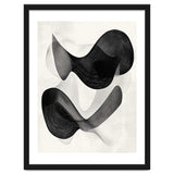 Abstract Black And White Flowing Organic Shapes With Texture thumbnail