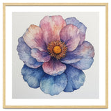 Ethereal Bloom: Watercolor Petals in Indigo and Rose thumbnail