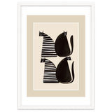 Minimalist Cats In Black And White thumbnail