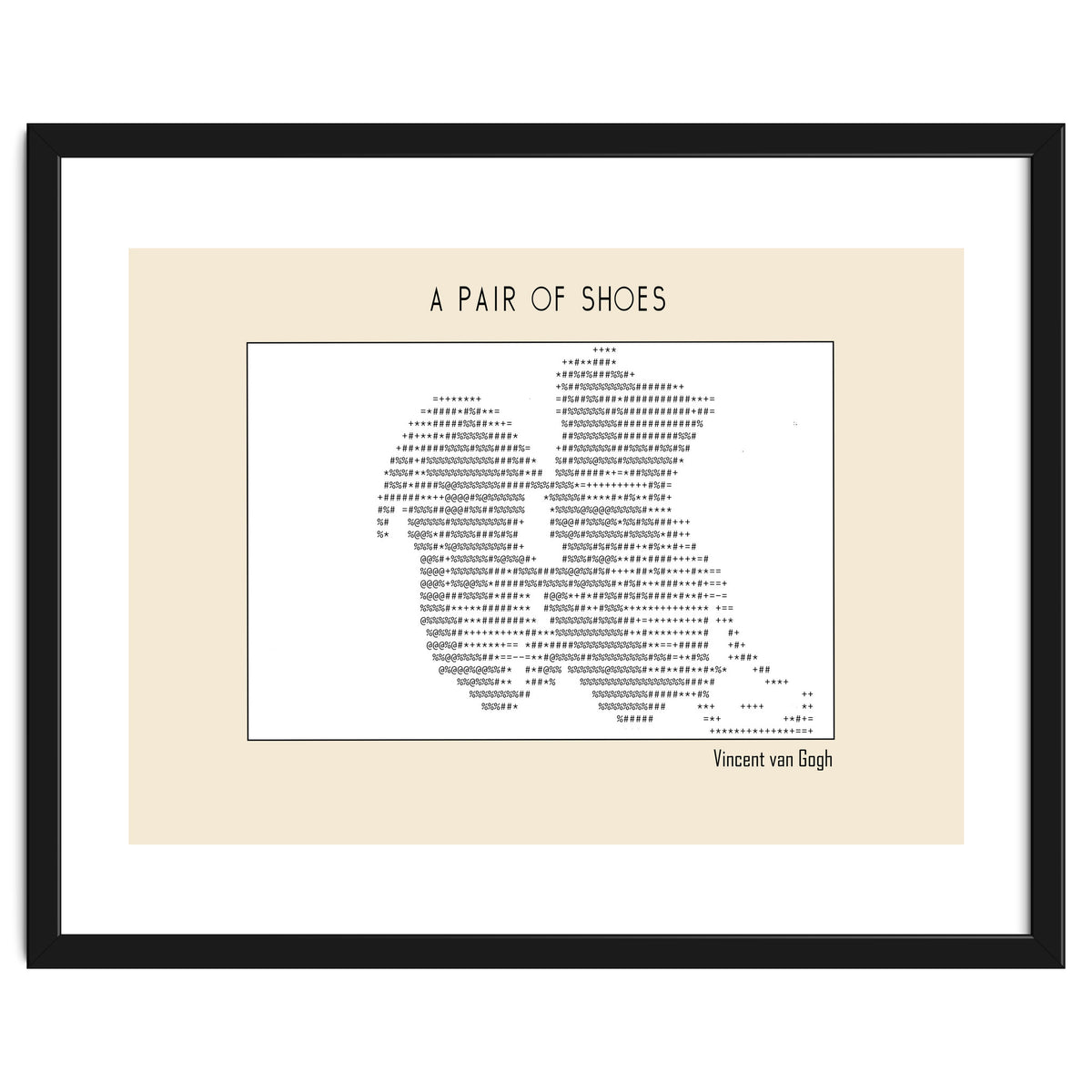 a pair of shoes (1886) – Vincent van Gogh(ascii art)